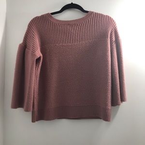 Cupid | Blush Pink Flare Sleeve Sweater